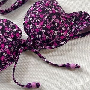 🦋3/40 AQUA By La Vie En Rose - Push-Up Underwire Halter Bikini Top (32A)